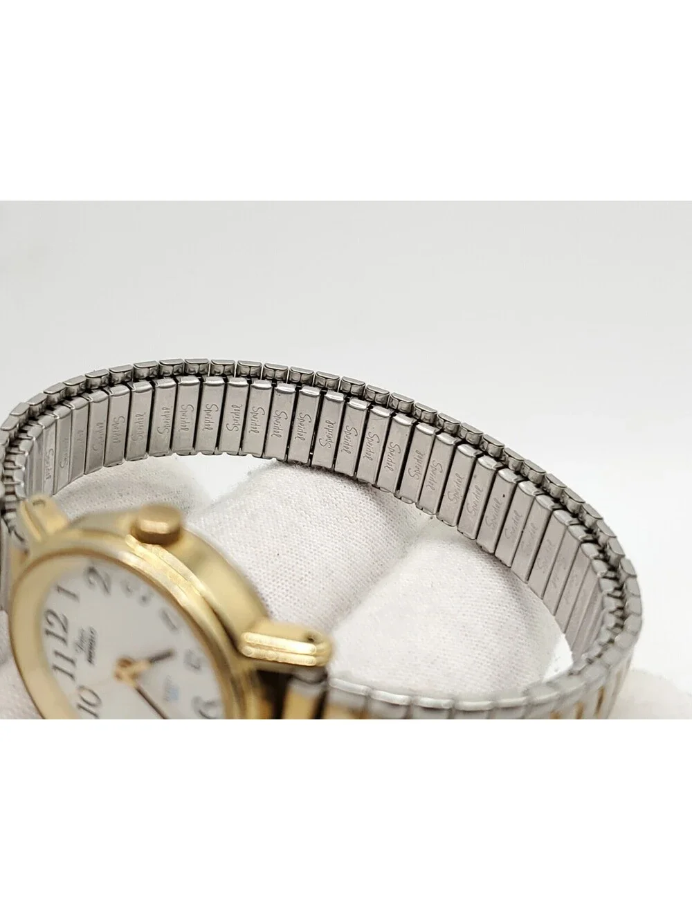 Vintage 1995 Timex Indiglo Womens Watch New Battery White Dial Two-Tone...